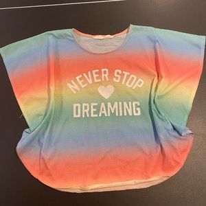 H&M rainbow poncho for kids. Size 8-10